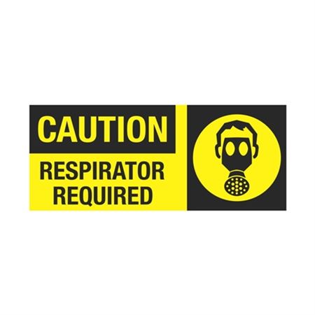 Caution Respirator Required 7" x 17" Sign